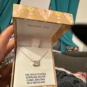 Rachel Zoe Gold and Silver Necklace with Cubic Zirconia